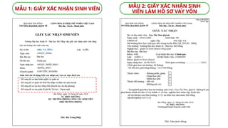 MẪU 1: GIẤY XÁC NHẬN SINH VIÊN
MẪU 2: GIẤY XÁC NHẬN SINH
VIÊN LÀM HỒ SƠ VAY VỐN
 
