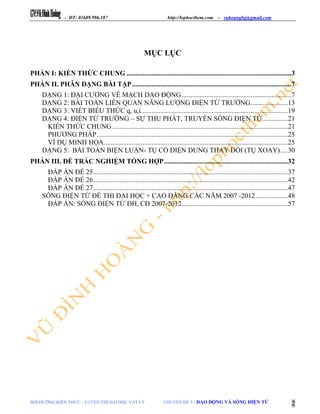 Chuyên đê 5 mạch dao động - sóng điện từ ltđh | PDF