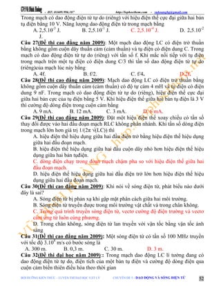 Chuyên đê 5 mạch dao động - sóng điện từ ltđh | PDF