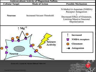 Figure 3. Anticonvulsant activity of magnesium sulfate.
Euser A G , Cipolla M J Stroke 2009;40:1169-1175
Copyright © American Heart Association
 