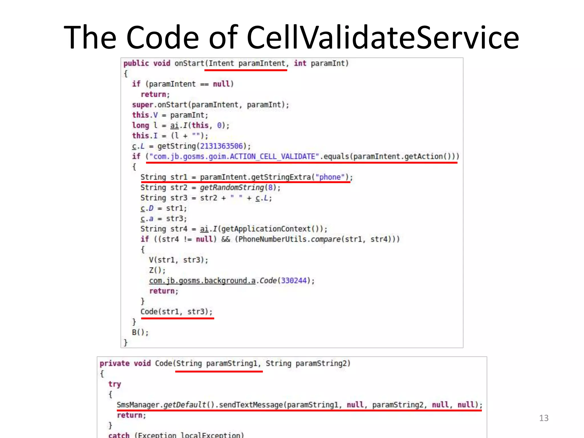 The Code of CellValidateService
13
 