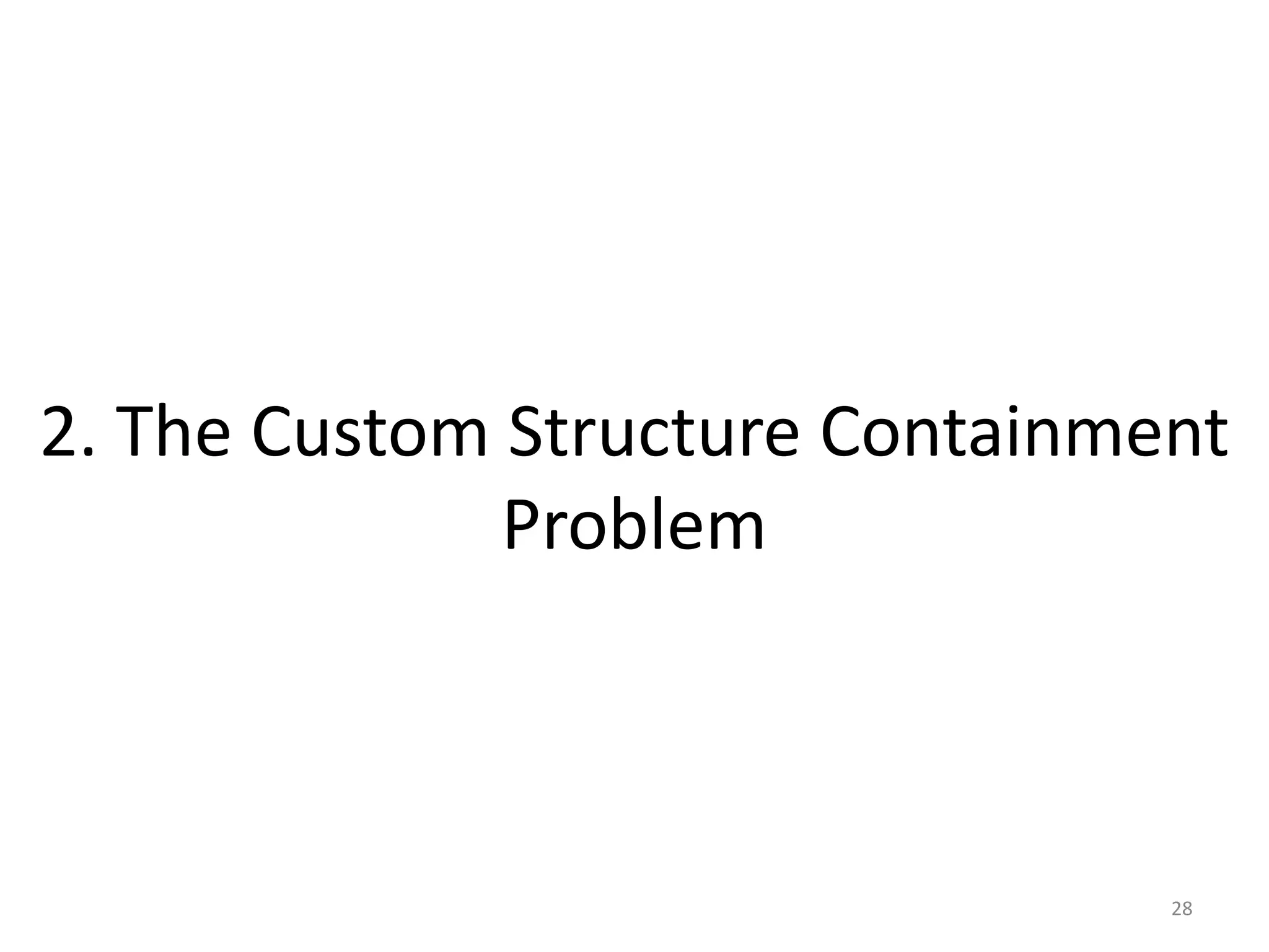 2. The Custom Structure Containment
Problem
28
 
