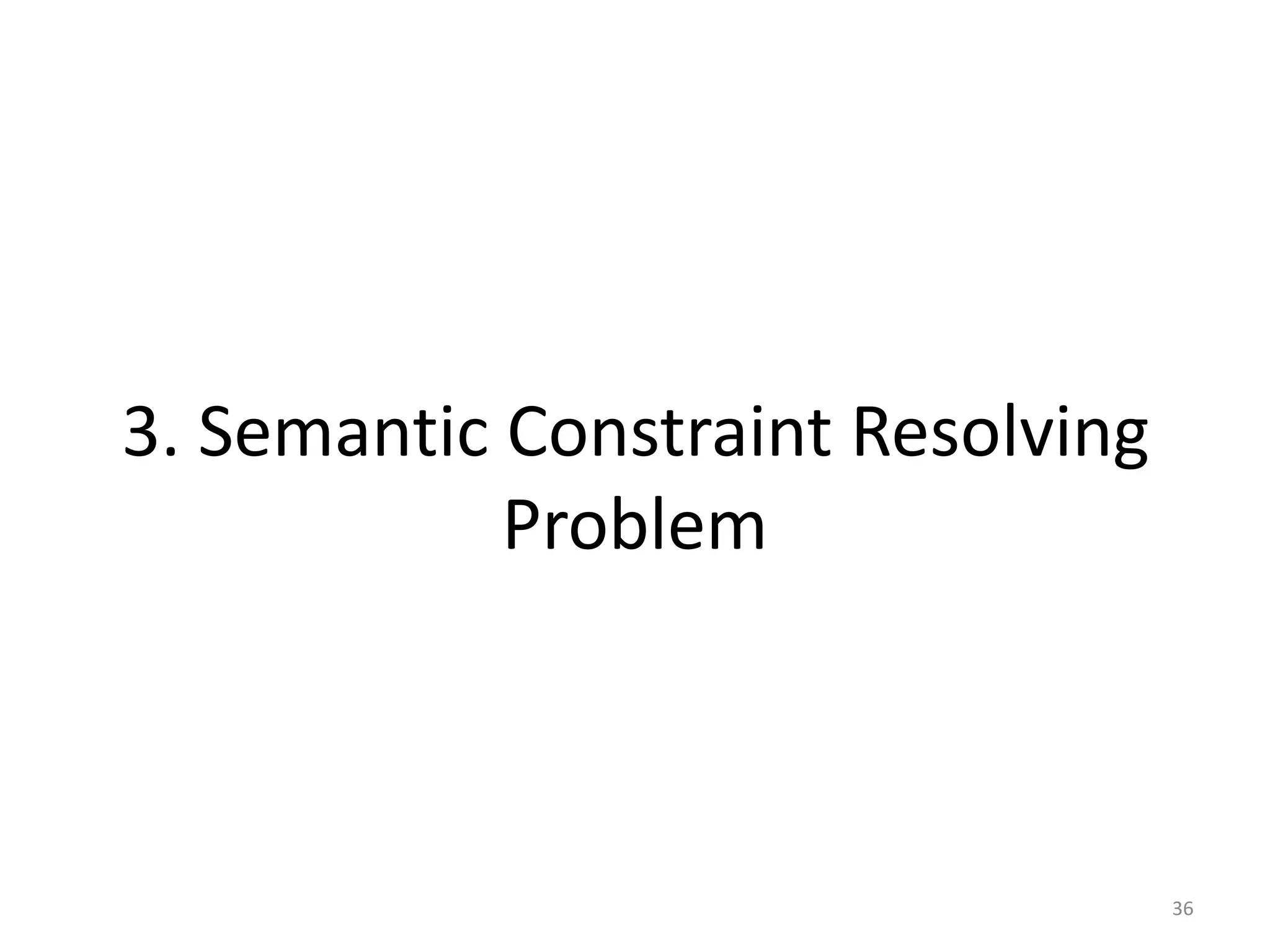 3. Semantic Constraint Resolving
Problem
36
 
