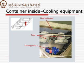 Container inside–Cooling equipment
 