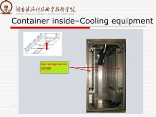 Container inside–Cooling equipment
 