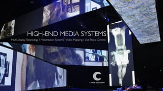 HIGH-END MEDIA SYSTEMS
Multi-DisplayTechnology / Presentation Systems /Video Mapping / Live Show Control
 