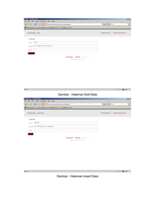 Gambar : Halaman Edit Data




Gambar : Halaman Insert Data
 