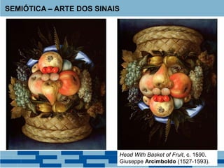 SEMIÓTICA – ARTE DOS SINAIS
Head With Basket of Fruit, c. 1590.
Giuseppe Arcimboldo (1527-1593).
 