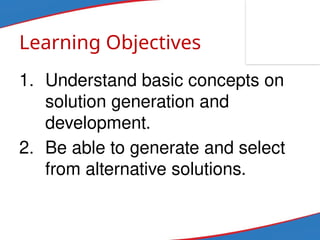 Effective Solution Generation and Process Improvement Techniques in ...