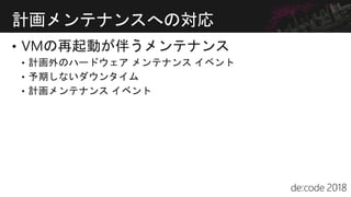 計画メンテナンスへの対応
 