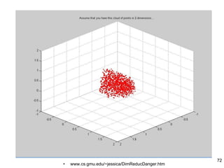 • www.cs.gmu.edu/~jessica/DimReducDanger.htm
72
 