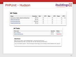PHPUnit - Hudson




                   28
 