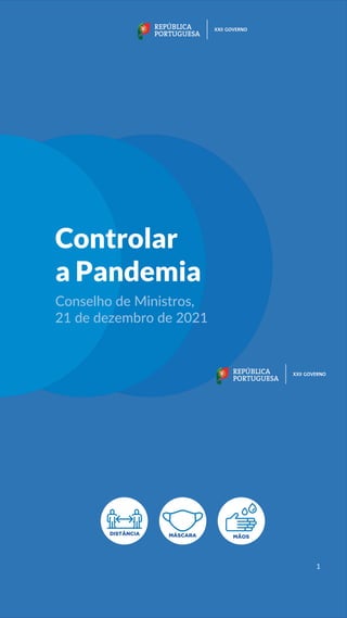 1
Controlar
a Pandemia
Conselho de Ministros,
21 de dezembro de 2021
 