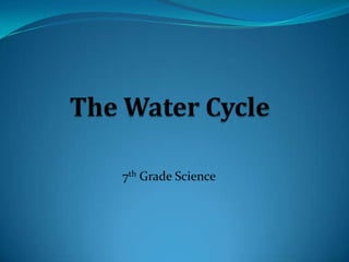 The Water Cycle 7th Grade Science 
