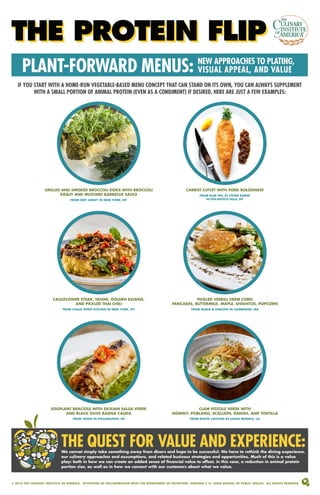 Menu Protein Rotation Protein Flip - The Culinary Institute of America | PDF