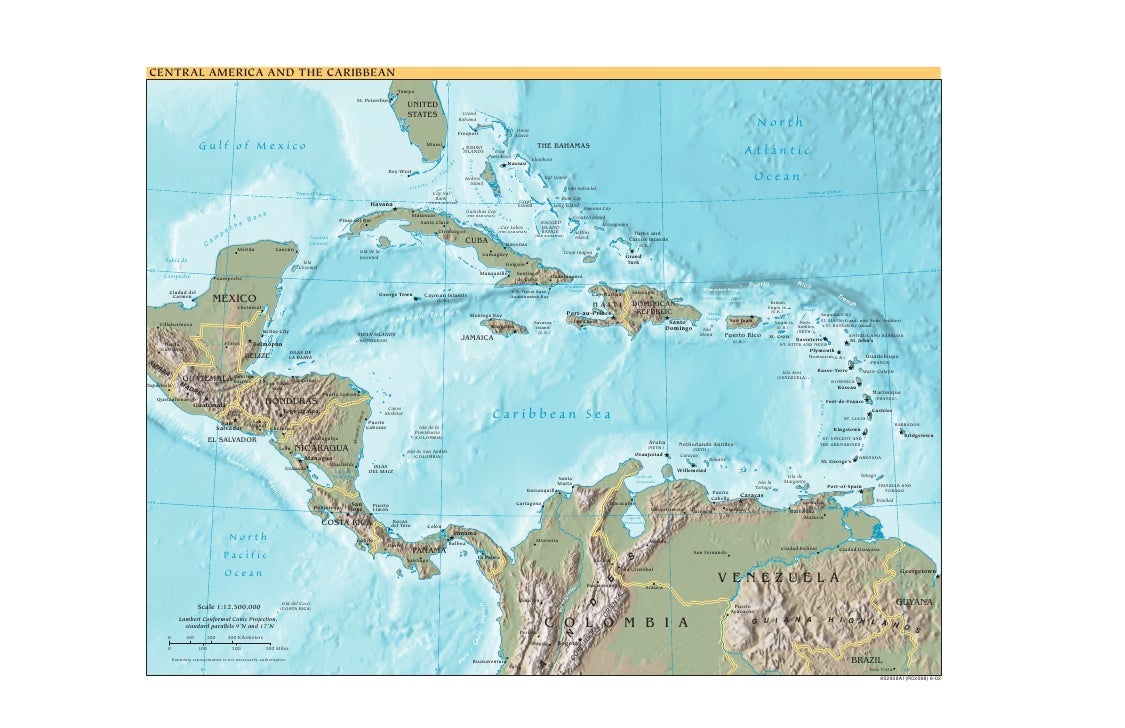 Cia World Factbook Reference Map Central America