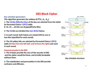Pc1 Table CIAAAA_DataEncryptionStandard_AdvancedEncryptionStandard_RSA | PPTX