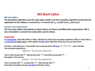 CIAAAA_DataEncryptionStandard_AdvancedEncryptionStandard_RSA | PPTX