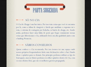 [Cia do chopp] Planejamento Digital