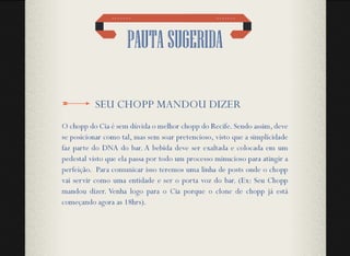 [Cia do chopp] Planejamento Digital