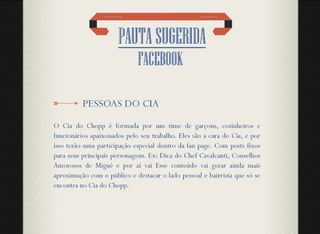 [Cia do chopp] Planejamento Digital