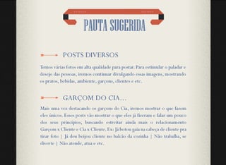 [Cia do chopp] Planejamento Digital