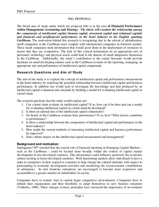My research proposal