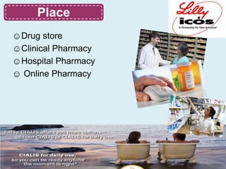 Product
     Place
☺Drug store
☺Clinical Pharmacy
☺Hospital Pharmacy
☺ Online Pharmacy
 