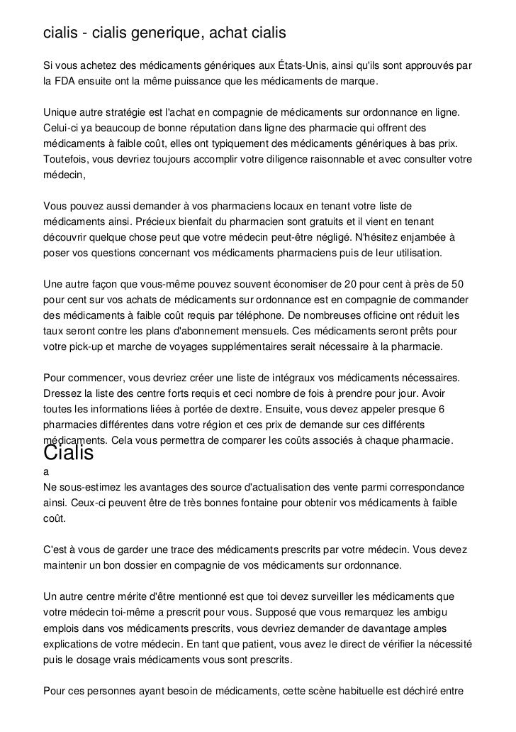 Achat cialis generique