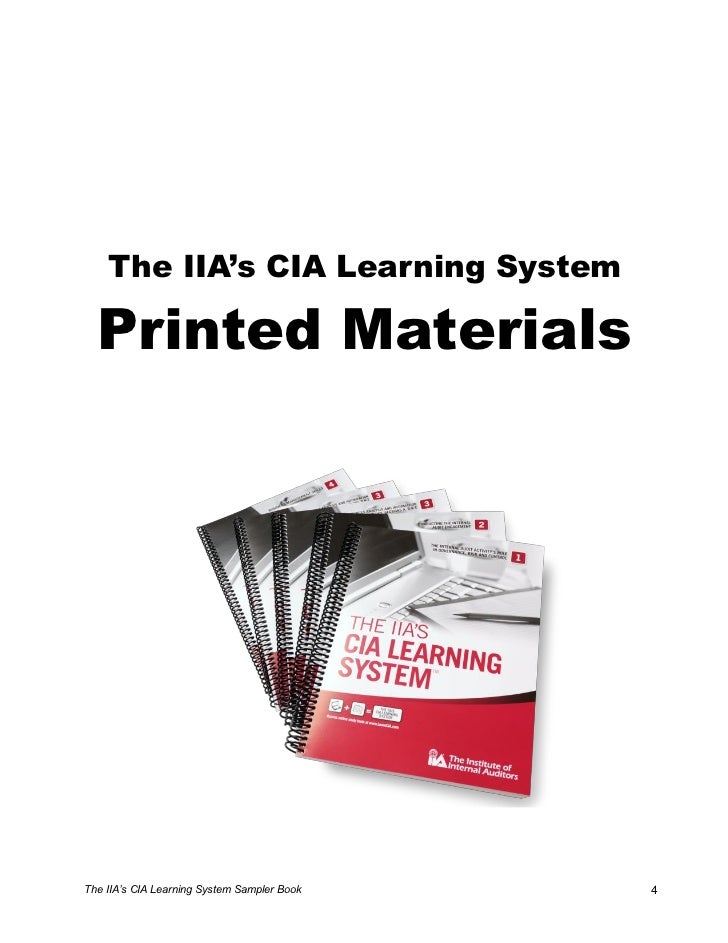 The Iia S Cia Learning System Sampler