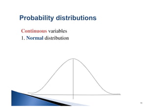 91
Continuous variables
1. Normal distribution
 