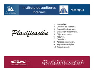 Plan anual de Auditoria Interna | PDF
