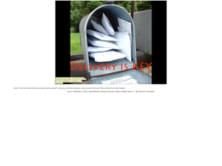 Photo Credit: <a href="https://www.ﬂickr.com/photos/
95482862@N00/2207568967/">Oran Viriyincy</a> via <a
href="http://compﬁght.com">Compﬁght</a> <a
href="https://creativecommons.org/licenses/by-sa/
2.0/">cc</a>

Delivery is KEY
• Slide 12: Kevin Liles, former Def Jam record label Executive is quoted “ As long as you work hard and deliver, you can be a part of this team” (factual statement from Make It Happen).
! Liles, K., & Marshall, S. (2005). A Role Model for Generation Hip Hop. In Make It Happen (No ed., p. 786). New York: Atria Books.
 