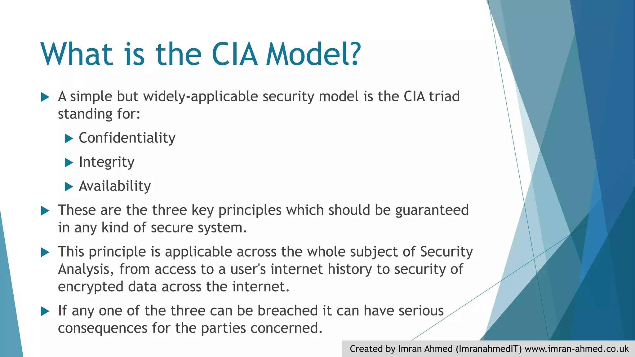 Cia security model | PPTX