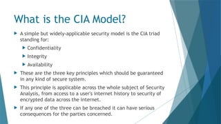 Cia System Interface ciasecuritymodel.pptx for implementing the cia strategy | PPTX