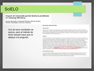 SciELO
Uno de esos resultados se
acerca, pero el método de
dicho estudio hace que no
aplique a la pregunta.
 