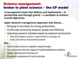 Lessons learn from the generation challenge programme and way forward with the integrated breeding platform