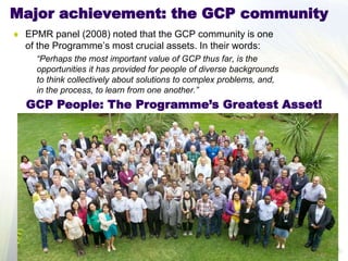 Lessons learn from the generation challenge programme and way forward with the integrated breeding platform