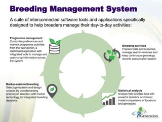 Lessons learn from the generation challenge programme and way forward with the integrated breeding platform
