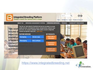 Lessons learn from the generation challenge programme and way forward with the integrated breeding platform