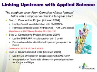 Lessons learn from the generation challenge programme and way forward with the integrated breeding platform