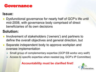 Lessons learn from the generation challenge programme and way forward with the integrated breeding platform