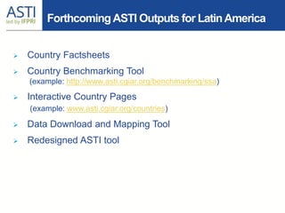 ASTI Program and Its Activities In Latin America and the Caribbean