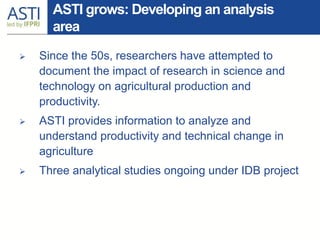 ASTI Program and Its Activities In Latin America and the Caribbean