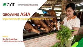 Growing Asia Implementing the regional strategic framework