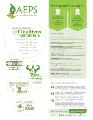 Global Pulse de
Naciones Unidas
2014:
Big Data Climate
Challenge
Innovation
Challenge del
Banco Mundial
2014:
Big Data for...