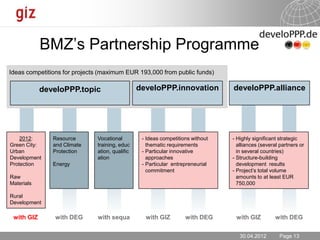 Development Partnerships with the Private Sector 