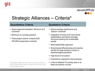 Development Partnerships with the Private Sector 
