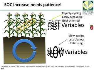 Soil Organic Carbon – devising a single proxy measure for the sustainability of pastoral systems