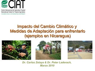 Impacto del Cambio Climático y  Medidas de Adaptación para enfrentarlo (ejemplos en Nicaragua) Dr. Carlos Zelaya & Dr. Peter Laderach,  Marzo 2010 